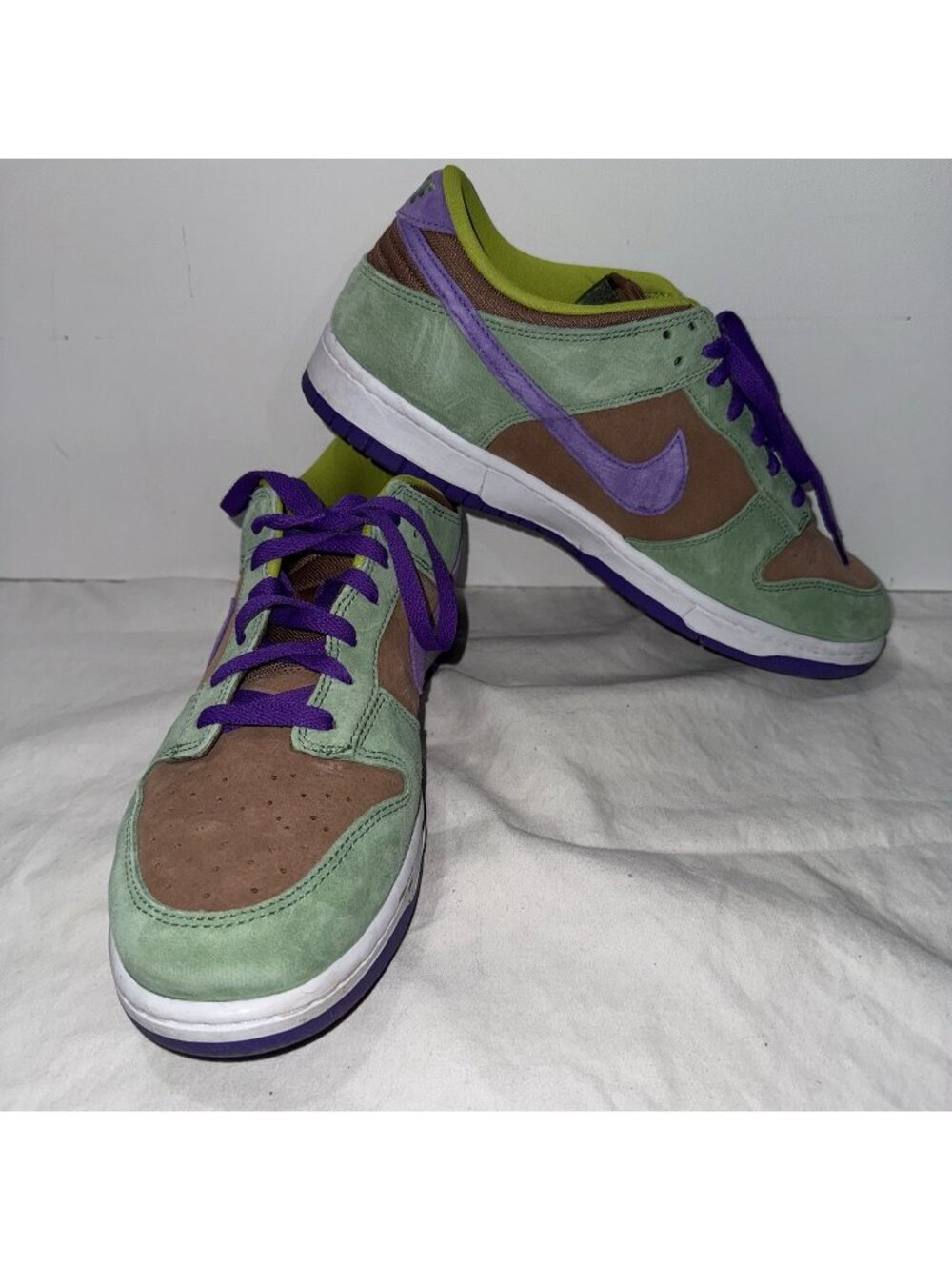 Nike Dunk Low Veneer 2024 Ugly Duckling DA1469-200 Purple Green Brown Sz 11.5